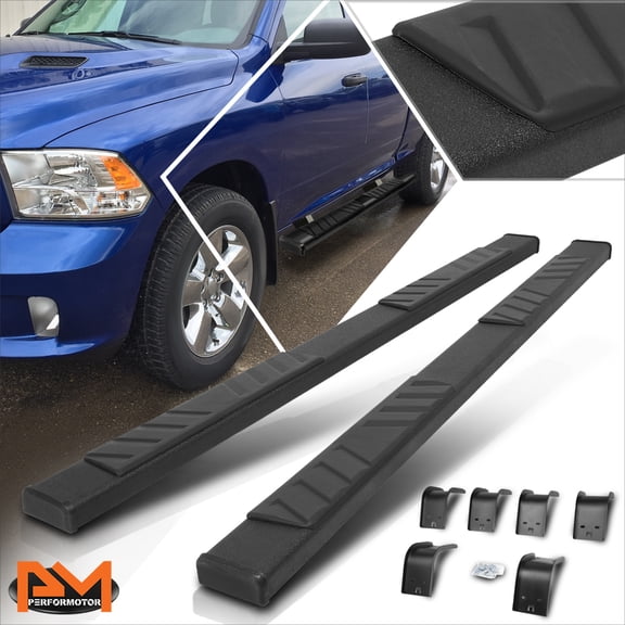 PM PERFORMOTOR for 09-24 Dodge RAM 1500 Ext Quad Cab 5" Pad Side Step Nerf Bar Running Boards