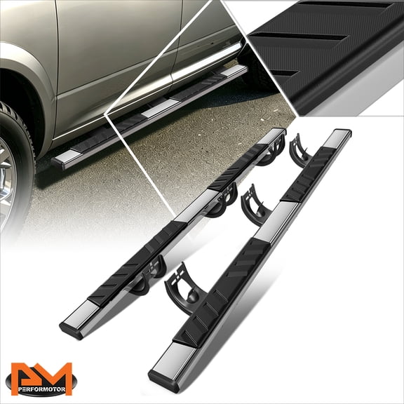 PM PERFORMOTOR for 09-24 Dodge Ram 1500-3500 Crew Cab 5" Step Pad Nerf Bar Running Board Silver