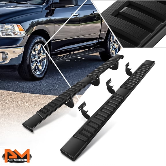 PM PERFORMOTOR for 09-24 Dodge Ram 1500-3500 Crew Cab 6" Aluminum Side Step Bar Running Boards