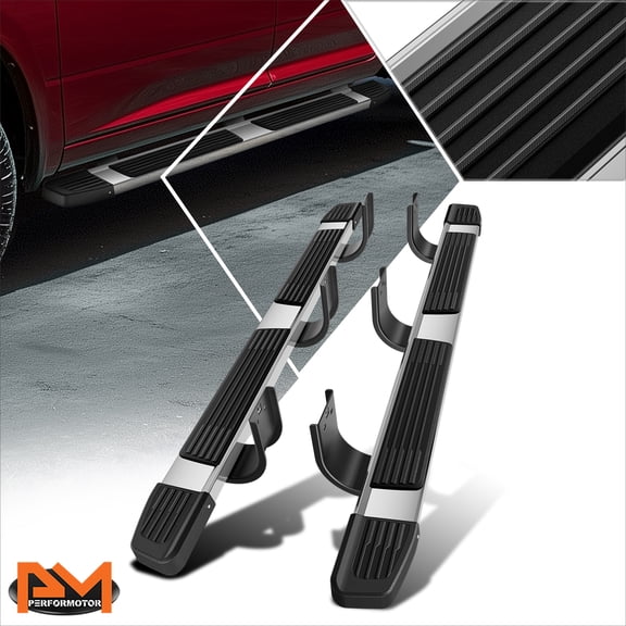 PM PERFORMOTOR for 09-24 Dodge Ram 1500-3500 Quad Cab 6" Side Step Nerf Bar Flat Running Boards