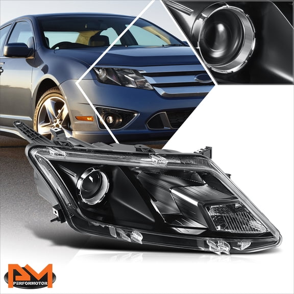 PM PERFORMOTOR for 10-12 Ford Fusion Factory Style Right Side Projector Headlight Lamp Black