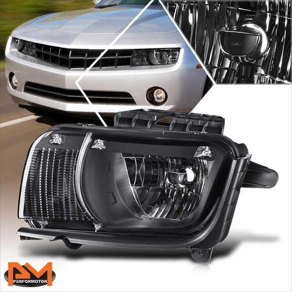 PM PERFORMOTOR for 10-13 Chevy Camaro OE Style Left Driver Side Headlight Lamp Chrome Housing