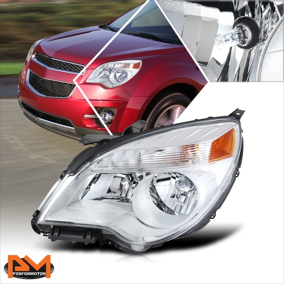 PM PERFORMOTOR for 10-15 Chevy Equinox LS LT Factory Style Driver Side Headlight Lamp Chrome