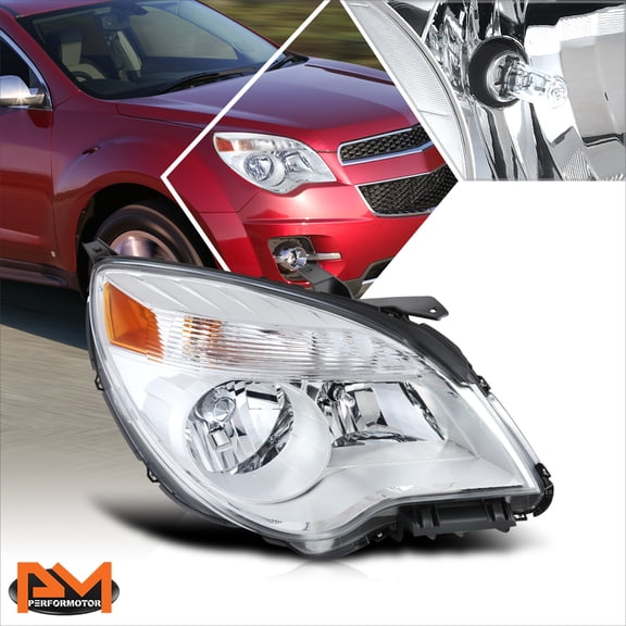 PM PERFORMOTOR for 10-15 Chevy Equinox LS LT Factory Style Passenger Side Headlight Lamp Chrome