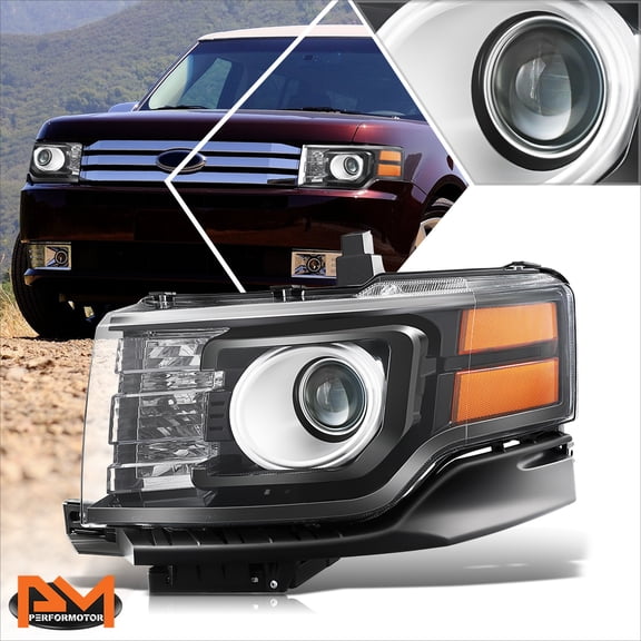 PM PERFORMOTOR for 11-12 Ford Flex Factory Style Left Side HID Projector Headlight Lamp Black