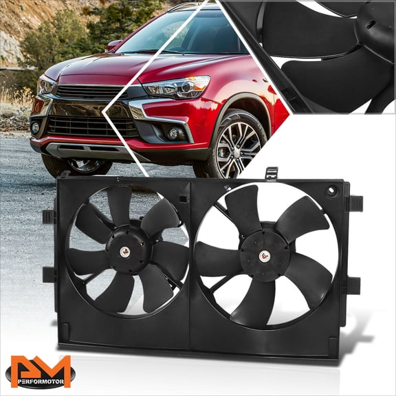 PM PERFORMOTOR for 11-13 15-18 Outlander Sport OE Style Electric Radiator Cooling Fan Assembly