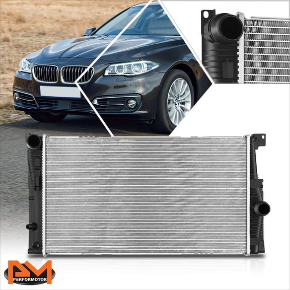 PM PERFORMOTOR for 12-16 BMW 528i xDrive 2.0T Factory Style Aluminum Core Radiator DPI-13353