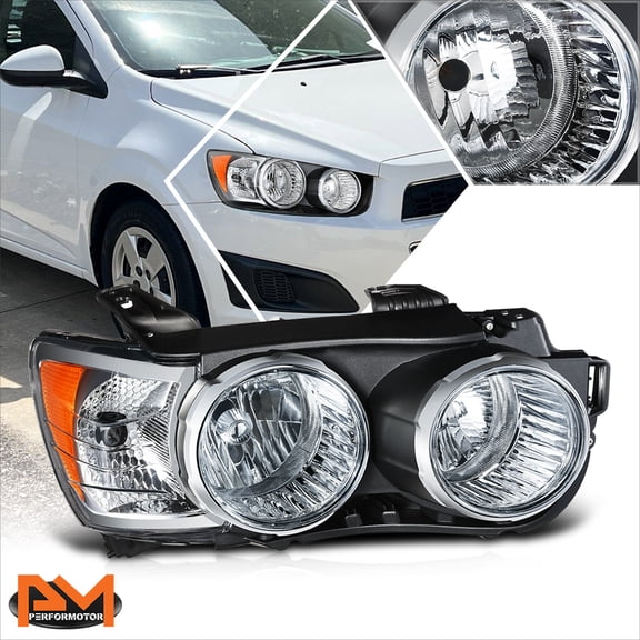 PM PERFORMOTOR for 12-16 Chevy Sonic w/Chrome Bezel OE Style RH Passenger Side Headlight Lamp