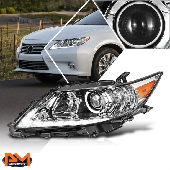 PM PERFORMOTOR for 13-15 Lexus ES300H/ES350 OE Style Left Side LED DRL Projector Headlight Lamp