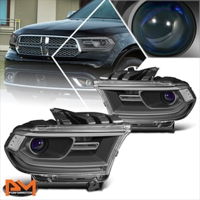 PM PERFORMOTOR for 14-20 Dodge Durango Projector Headlight/Lamp Set Black Housing Clear Corner