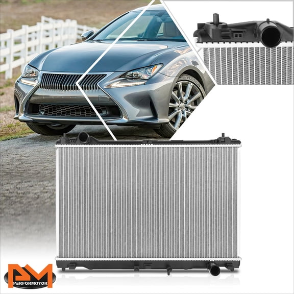 PM PERFORMOTOR for 15-17 Lexus RC350 RC300 3.5L OE Style Aluminum Cooling Radiator DPI-13570