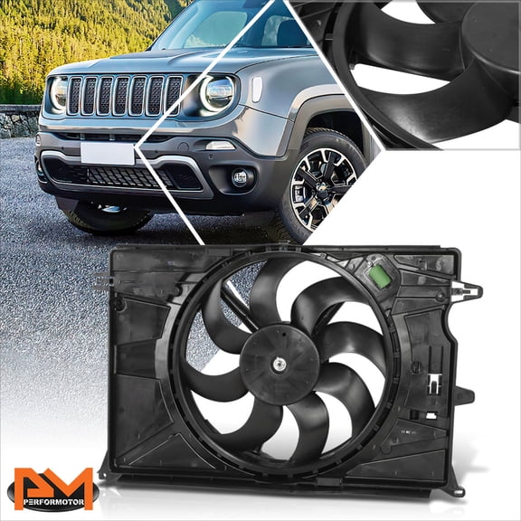 PM PERFORMOTOR for 15-18 Jeep Renegade 1.4L Type 1 Factory Style Radiator Cooling Fan Assembly