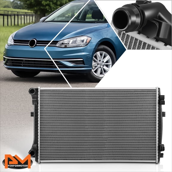 PM PERFORMOTOR for 15-19 VW Golf 2.0L Diesel Factory Style Aluminum Cooling Radiator DPI-13517