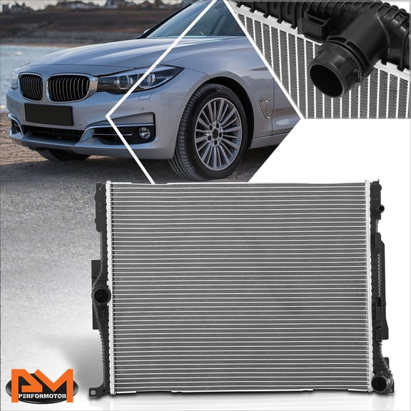 PM PERFORMOTOR for 16-18 BMW 330I 340I Xdrive Factory Style Aluminum Cooling Radiator DPI-13788