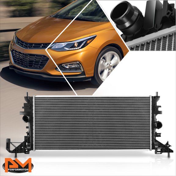PM PERFORMOTOR for 16-19 Chevy Cruze w/o Temp Sensor Port Aluminum Cooling Radiator DPI-13684