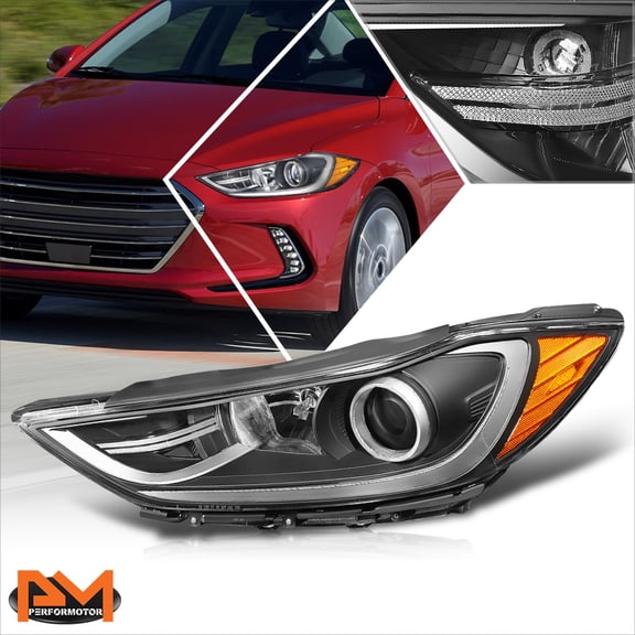 PM PERFORMOTOR for 17-18 Elantra Sedan Factory Style Left Driver Side Projector Headlight Lamp