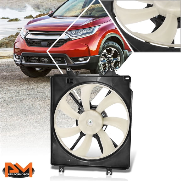 PM PERFORMOTOR for 17-22 Honda CR-V 1.5L 2.4L Factory Style A/C Condenser Cooling Fan Assembly