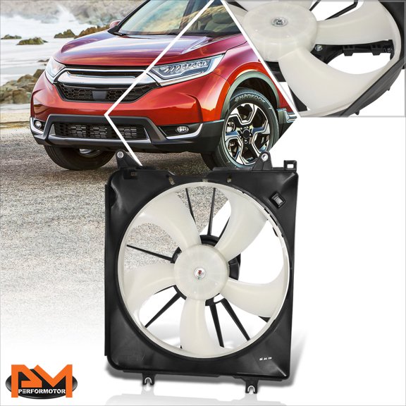 PM PERFORMOTOR for 17-22 Honda CR-V OE Factory Style Lightweight Radiator Cooling Fan Assembly