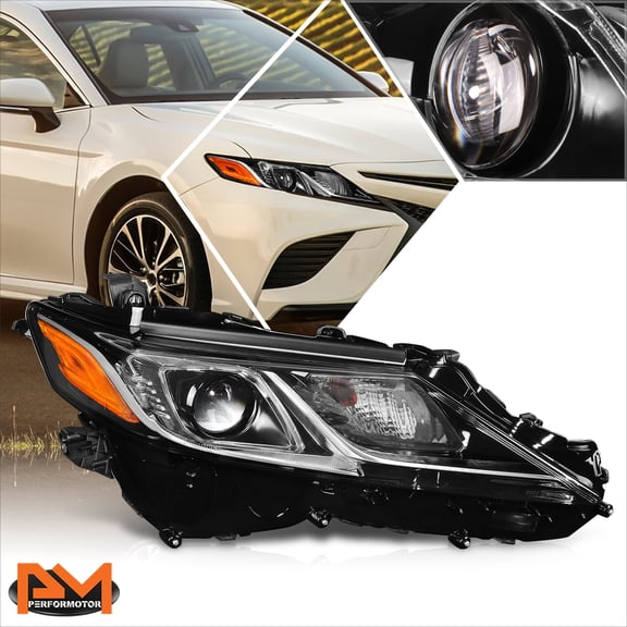 PM PERFORMOTOR for 18-22 Toyota Camry OE Style Right Side LED Projector Headlight Amber Corner
