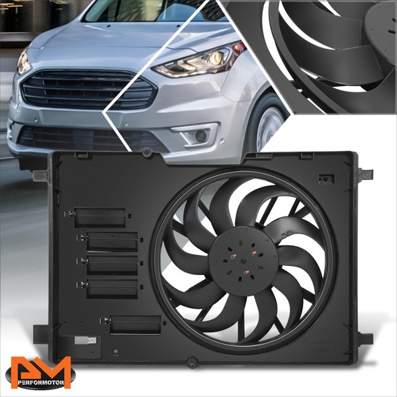 PM PERFORMOTOR for 19-23 Ford Transit Connect 2.0L Front Engine Radiator Cooling Fan Assembly