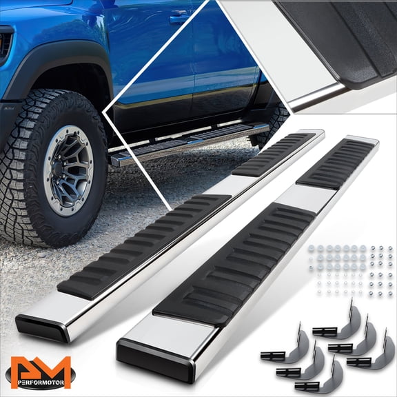 PM PERFORMOTOR for 19-24 Ram 1500 Crew Cab 6.75" Stainless Steel Step Nerf Bar Running Boards
