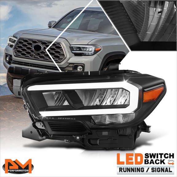 PM PERFORMOTOR for 20-23 Toyota Tacoma Left Side LED DRL Sequential Turn Switchback Headlight