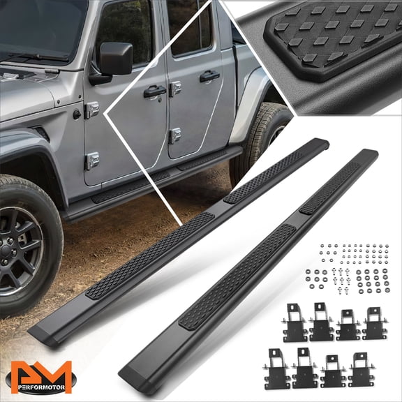 PM PERFORMOTOR for 20-24 Jeep Gladiator 6" Aluminum Tubular Running Borads Side Step Nerf Bar