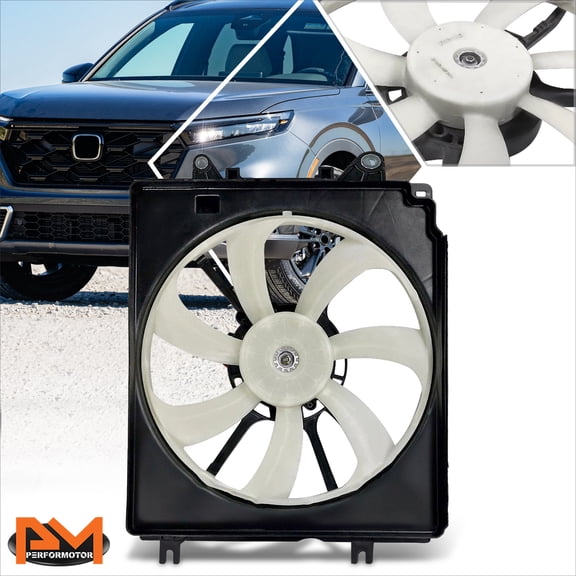 PM PERFORMOTOR for 23-25 Honda CR-V Right Side A/C Condenser Cooling Fan Assembly Replacement