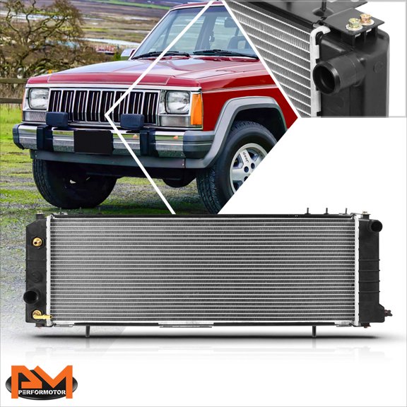 PM PERFORMOTOR for 84-90 Jeep Cherokee/87-90 Comanche/Wagoneer 4.0L Aluminum Radiator DPI-78