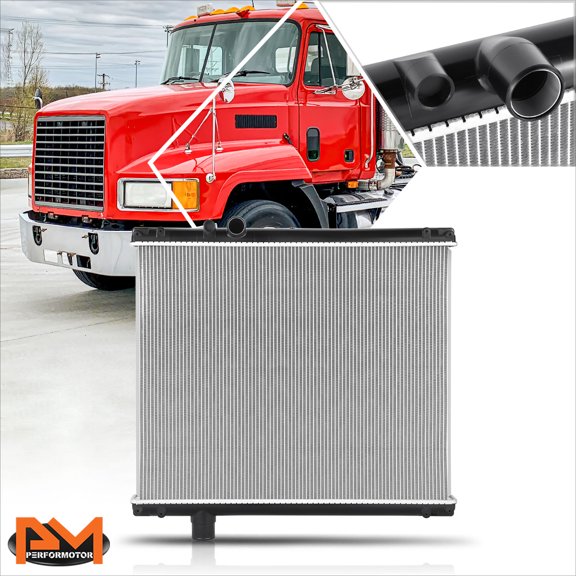 PM PERFORMOTOR for 87-08 Mack RB/DM/CV/CH/RD/CS200P Mid-Liner 2-Row Aluminum Cooling Radiator