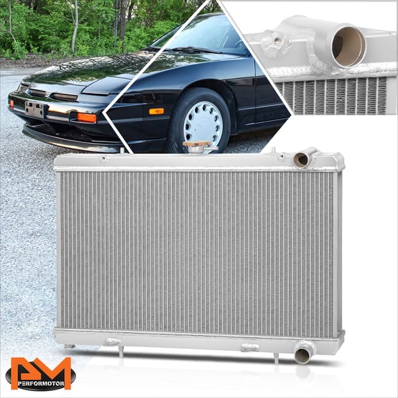 PM PERFORMOTOR for 89-94 240SX S13 Silvia KA24/KA24DE KA 2-Row Aluminum Core Cooling Radiator