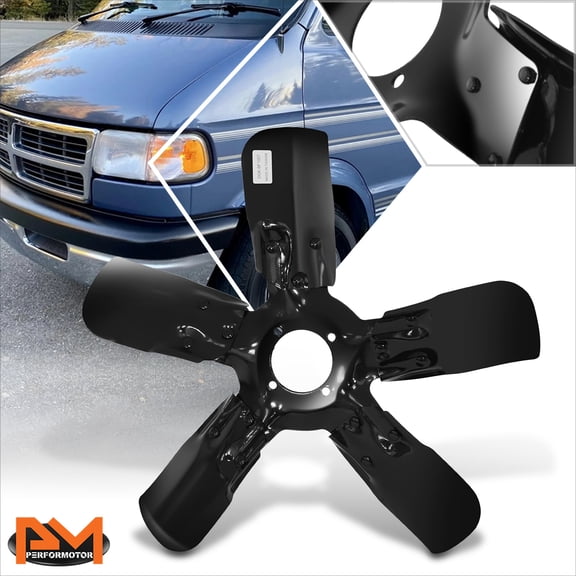 PM PERFORMOTOR for 92-01 Dodge Ram Dakota B/D/W 3.9/5.2/5.9L Engine Radiator Cooling Fan Blade