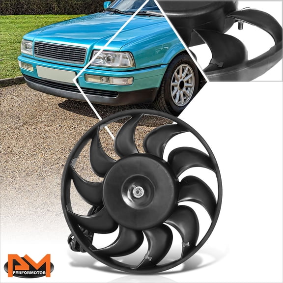 PM PERFORMOTOR for 92-98 Audi 100/90/A6/Cabriolet w/180W Motor OE Style Radiator Fan Assembly