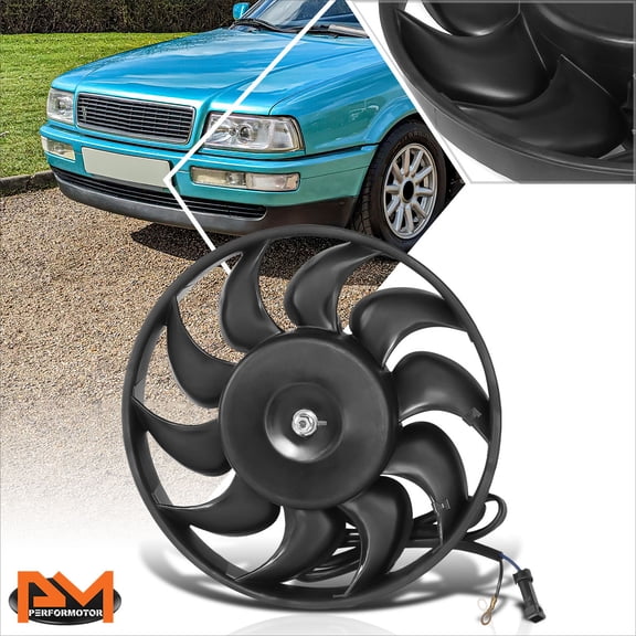 PM PERFORMOTOR for 92-98 Audi 100/90/A6/Cabriolet w/300W Motor OE Style Radiator Fan Assembly