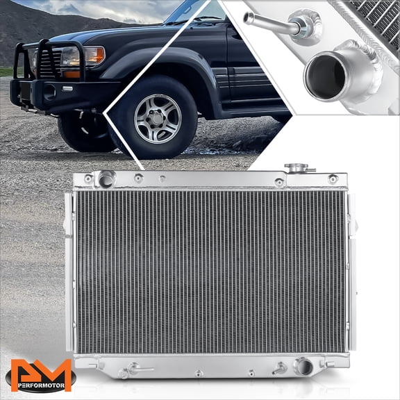 PM PERFORMOTOR for 93-97 Lexus LX450 Toyota Land Cruiser Aluminum Core 3-Row Cooling Radiator