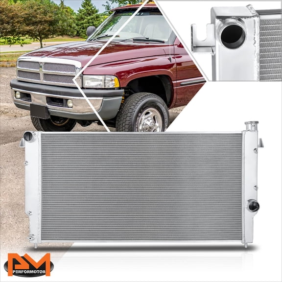 PM PERFORMOTOR for 94-02 Dodge Ram 2500 3500 5.9L Aluminum 3 Rows Lightweight Cooling Radiator