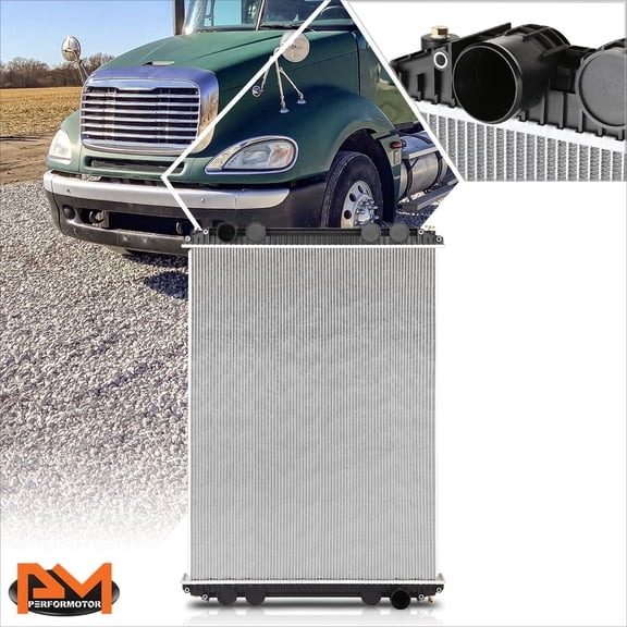 PM PERFORMOTOR for 96-07 Freightliner FL60 FL70/M2 106 112 Aluminum Core 2-Row Cooling Radiator