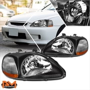 PM PERFORMOTOR for 96-98 Honda Civic EJ/EM/EK Black Housing Headlight Amber Corner Signal Lamp