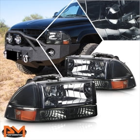 PM PERFORMOTOR for 97-04 Dodge Dakota/Durango Headlight/Lamp Smoked Housing Amber Corner Signal