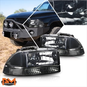PM PERFORMOTOR for 97-04 Dodge Dakota/Durango Headlight/Lamp Smoked Housing Clear Corner Signal