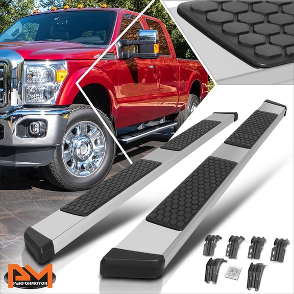 PM PERFORMOTOR for 99-16 Ford F250-F550 SD Crew Cab 5.5" Honeycomb Step Running Boards Non-Slip