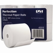 PM, PMC05212, Thermal Print Cash Register/ATM Rolls, 6 / Pack, White