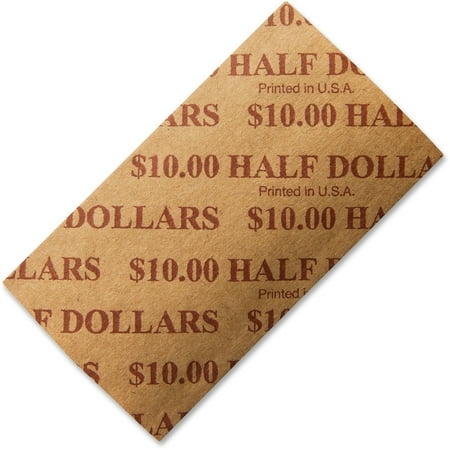 PM, PMC53050, Color-coded Flat Coin Wrappers, 1000 / Pack, Buff