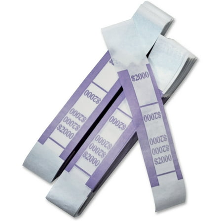 PM, PMC55032, Currency Straps, 1000 / Pack, Violet