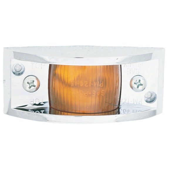 PM RV Trailer Camper Vanguard Ii Chrome Marker Light Amber V122XA