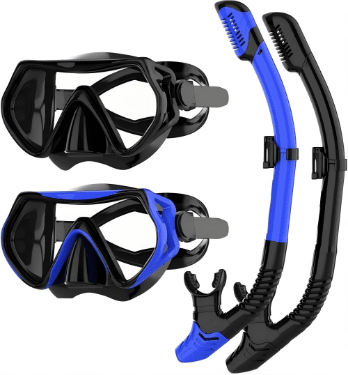 PM Snorkeling Gear for Adults, Snorkel Mask Set with 180 Degree ...
