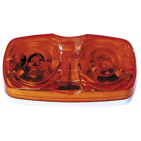 PM V138A Amber Rectangular 2 Bulb Clearance Marker Light