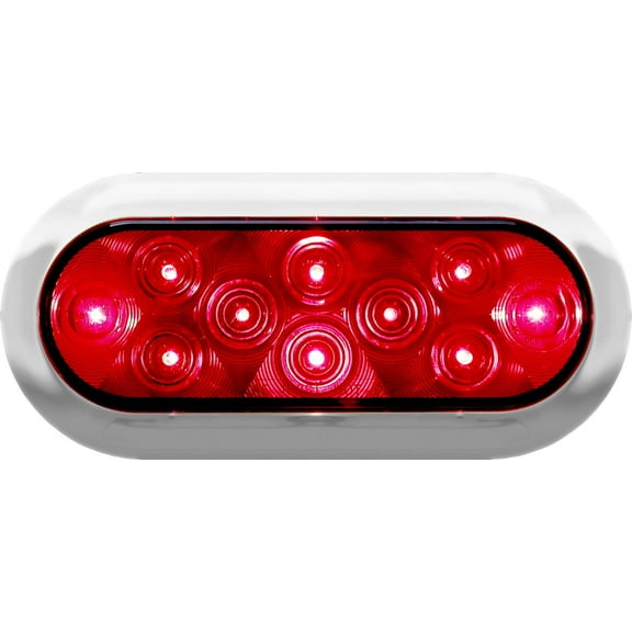 PM V423XR-4 Red LED Surface Mount Oval Stop Turn & Tail Light Kit