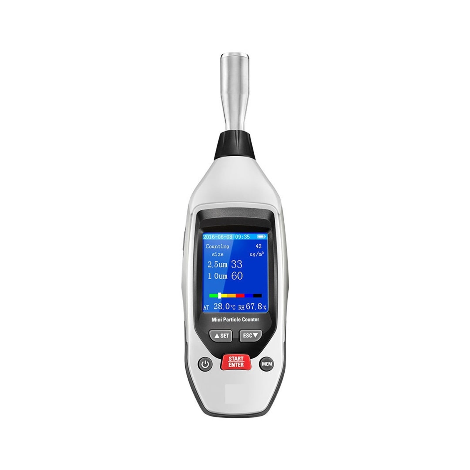 PM2.5, PM10 Gas Particles With Mini Smart Air Particle Counter Portable ...