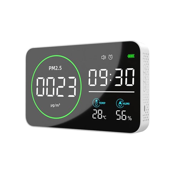 PM2.5 Temperature Humidity Monitor 4 In 1 Digital Air Quality Detector LED Screen